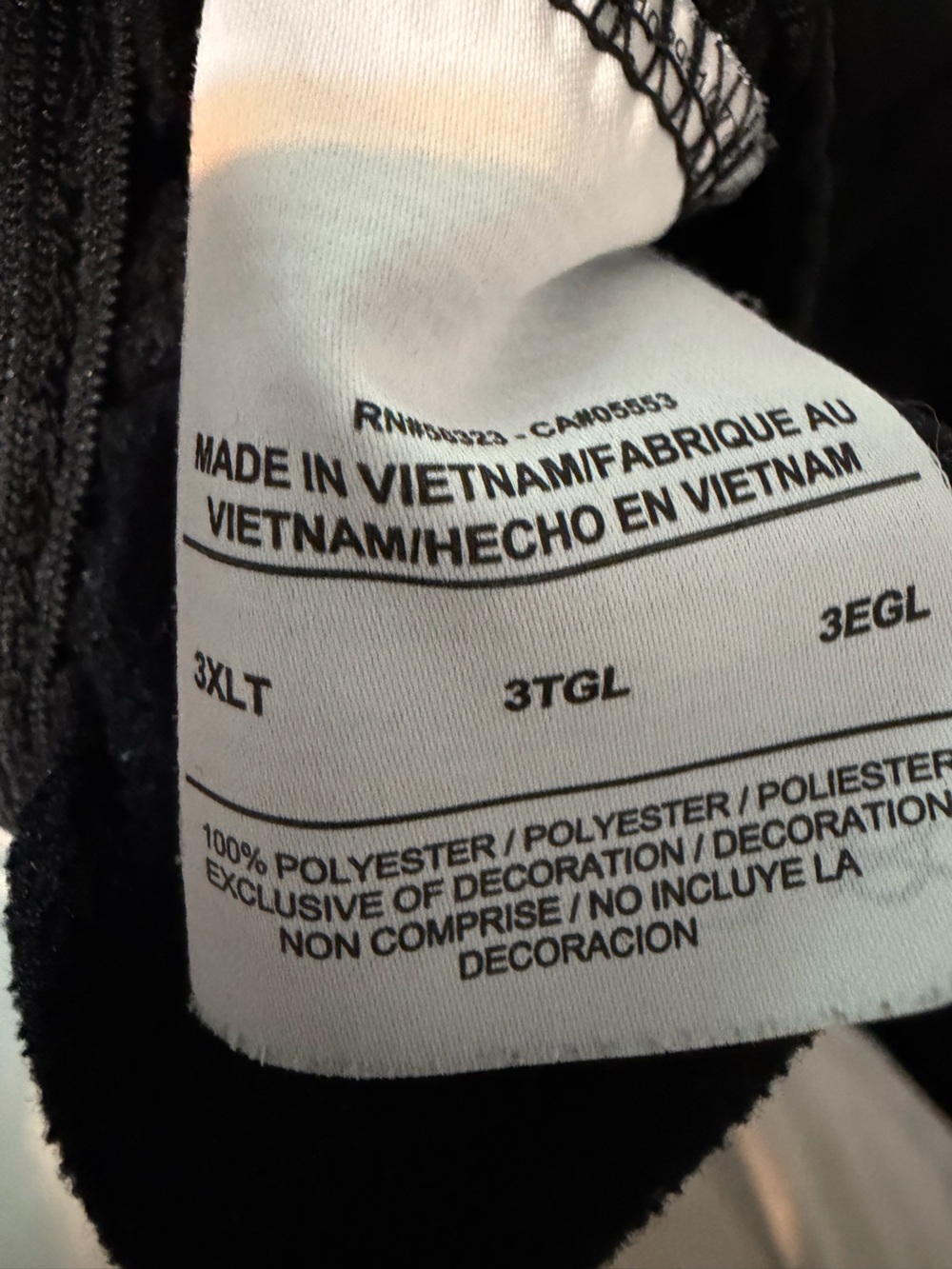 Nike Black Sweatpants with White Swoosh 3xlt men - Picture 5 of 5